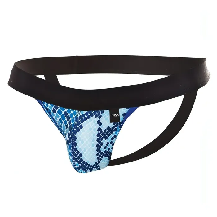 Female Sex Toys Cut4Men Jock Strap Snake Skin Blu L