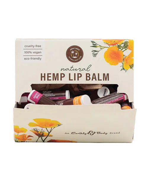 Female Sex Toys Earthly Body Earthly Body Hemp Seed Lip Balm Stick Display Box of 48 Asst Scents