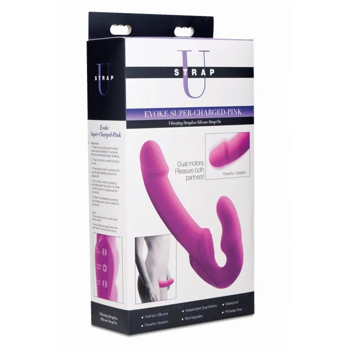 Female Sex Toys | Evoke Super Charged Vibrating Strapless Silicone Dildo - XR Brand