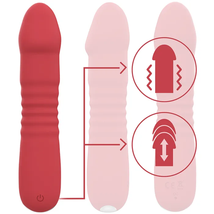 Female Sex Toys | Intense Juni Vibratore a Spinta Up & Down in Silicone, 10 modalità di vibrazione, Ricaricabile