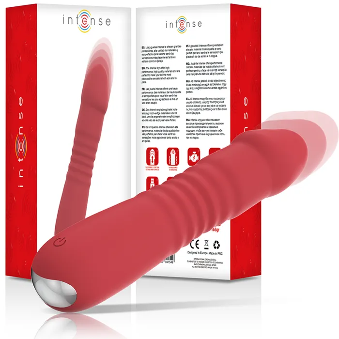 Female Sex Toys | Intense Juni Vibratore a Spinta Up & Down in Silicone, 10 modalità di vibrazione, Ricaricabile