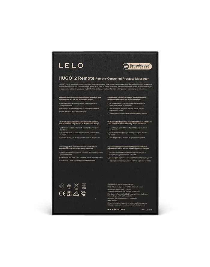 Female Sex Toys | LELO LELO - Hugo 2 - Prostaat Vibrator - Prostaat Massager - Met Afstandsbediening - Zwart