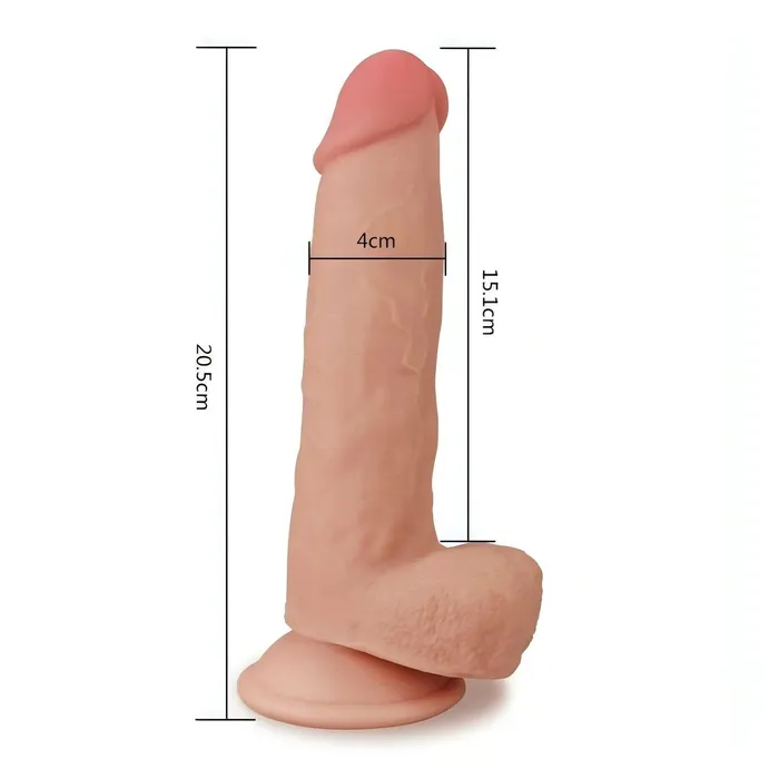 Female Sex Toys | Lovetoy Fallo realistico posizionabile in qualsiasi angolatura - 7'', Rosa Carne