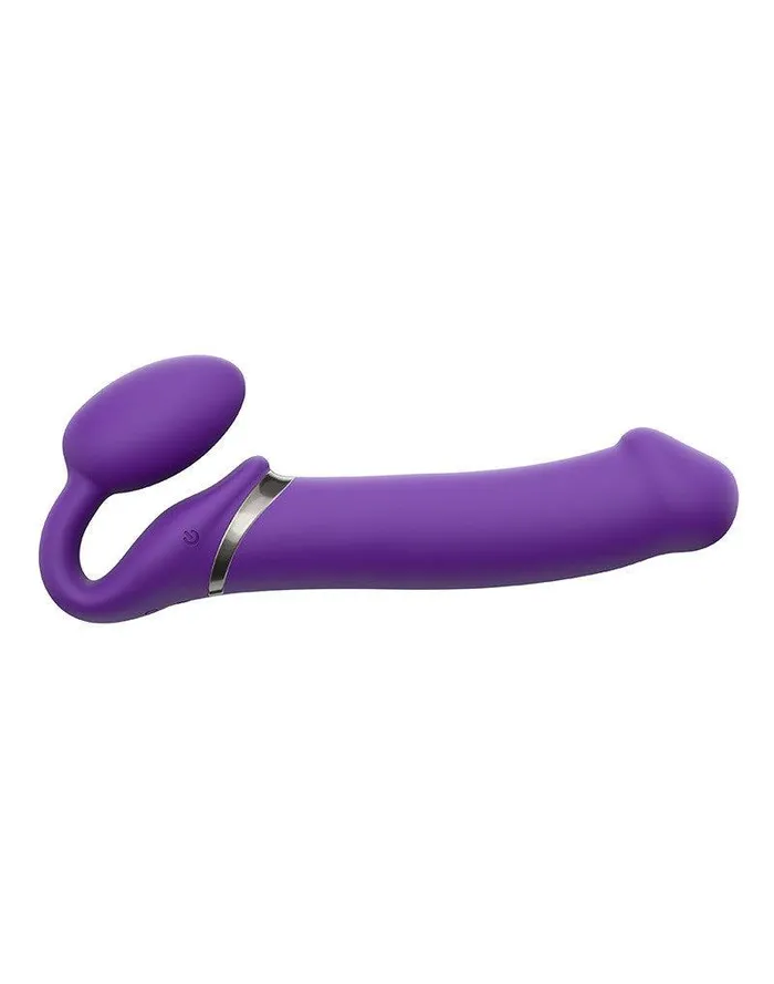 Female Sex Toys StrapOnMe Vibrerende Strapless Strapon Voorbinddildo Met 3 motoren Paars StrapOnMe