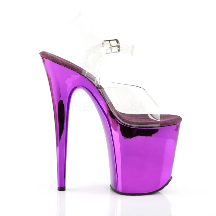 FLAMINGO-808 Chrome High Heel | Pleaser Vibrators