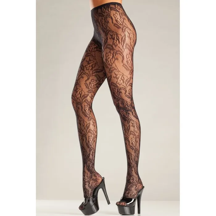 Floral Net Pantyhose Be Wicked Vibrators