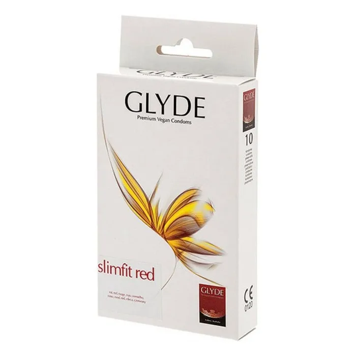 Glyde Preservativi Glyde Slimfit Red 17 cm 10 uds Vibrators