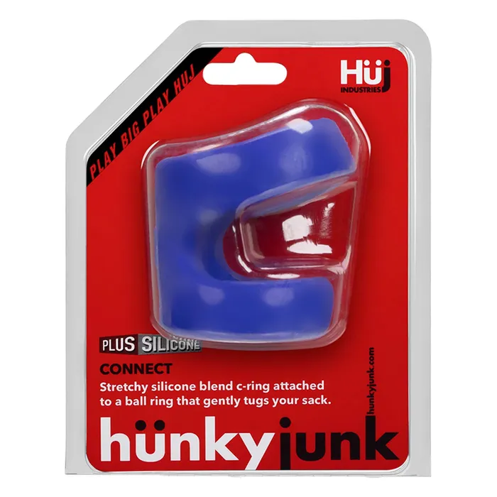 Hünkyjunk - Connect - Penis & Balzak Tugger Ring - Blauw | Hünkyjunk Male Sex Toys