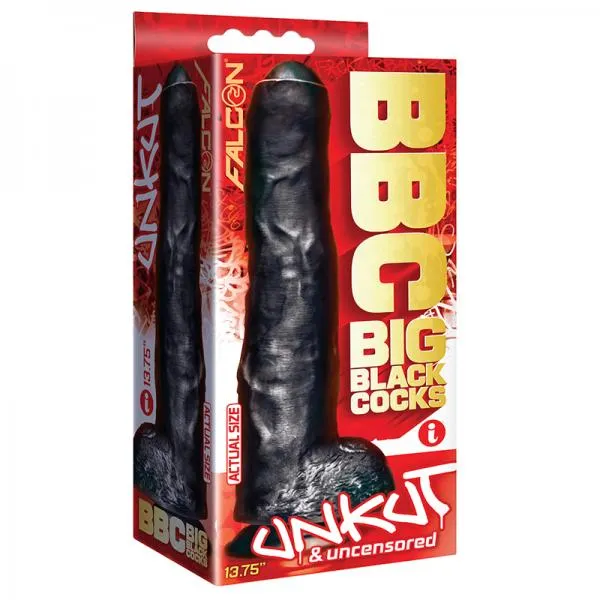 Icon Brands Inc. Dildos | Falcon BBC Big Black Cock Unkut 13.75 inches Dildo