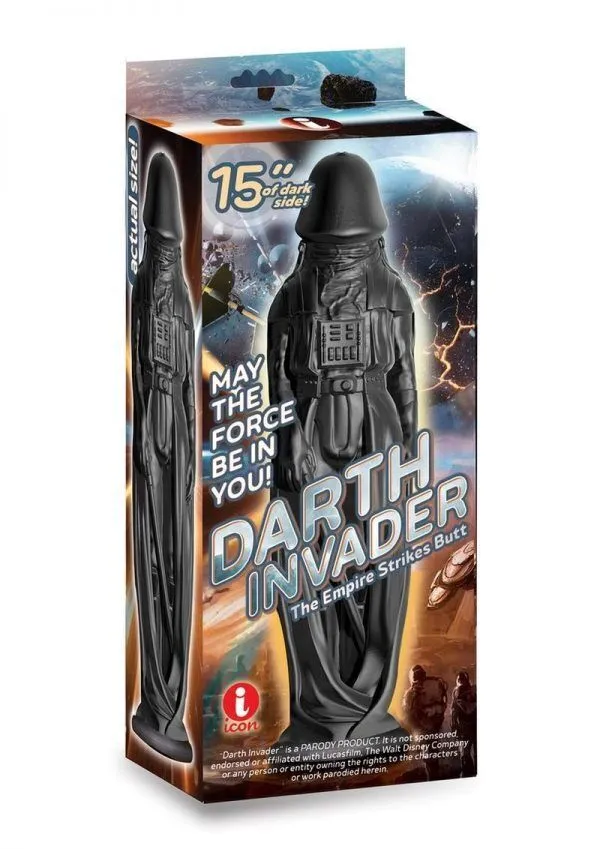 Icon Dildos | Icon - Darth Invader Dildo - 35 x 7,5 cm - Zwart