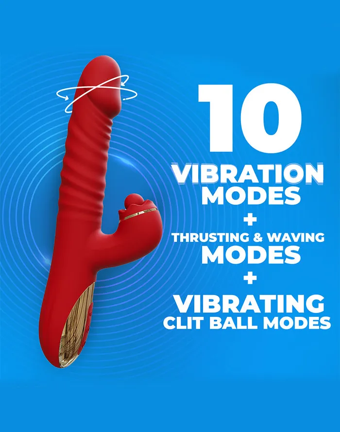 Intoyou - Ascen - Rabbit Vibrator - Stotende en Oscillerende Rabbit Vibrator met App Control - Rood | Intoyou Female Sex Toys