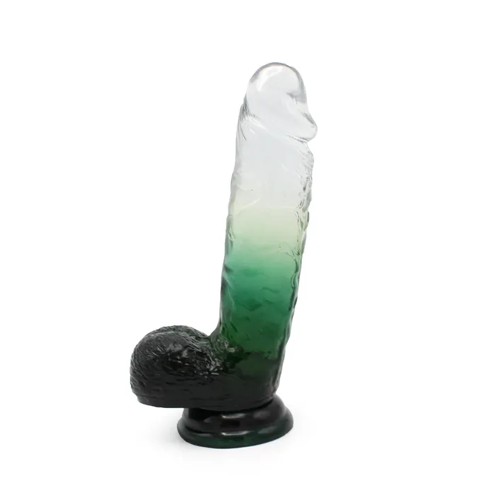 Kiotos Cox Color - Gekleurde Dildo 10 - 25 x 5,5 cm - Transparant/Groen | Kiotos COX Dildos