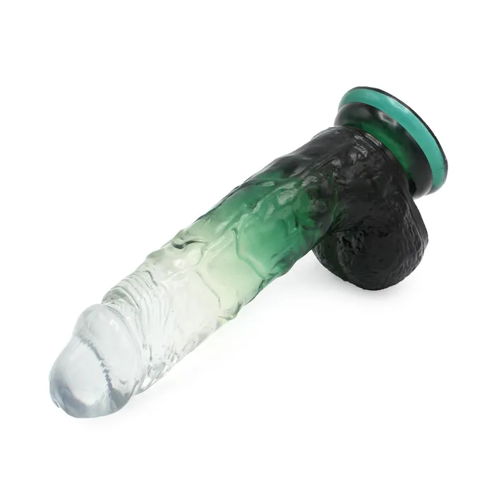 Kiotos Cox Color - Gekleurde Dildo 10 - 25 x 5,5 cm - Transparant/Groen | Kiotos COX Dildos