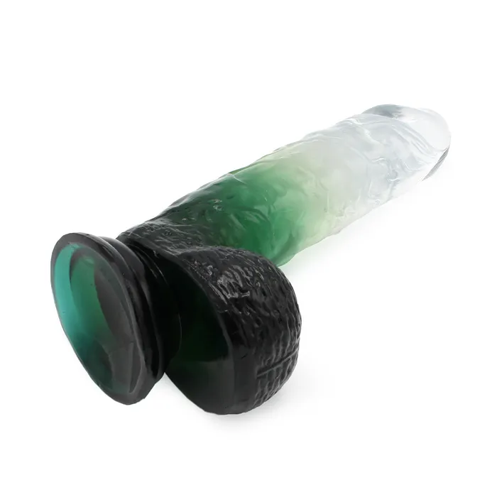 Kiotos Cox Color - Gekleurde Dildo 10 - 25 x 5,5 cm - Transparant/Groen | Kiotos COX Dildos