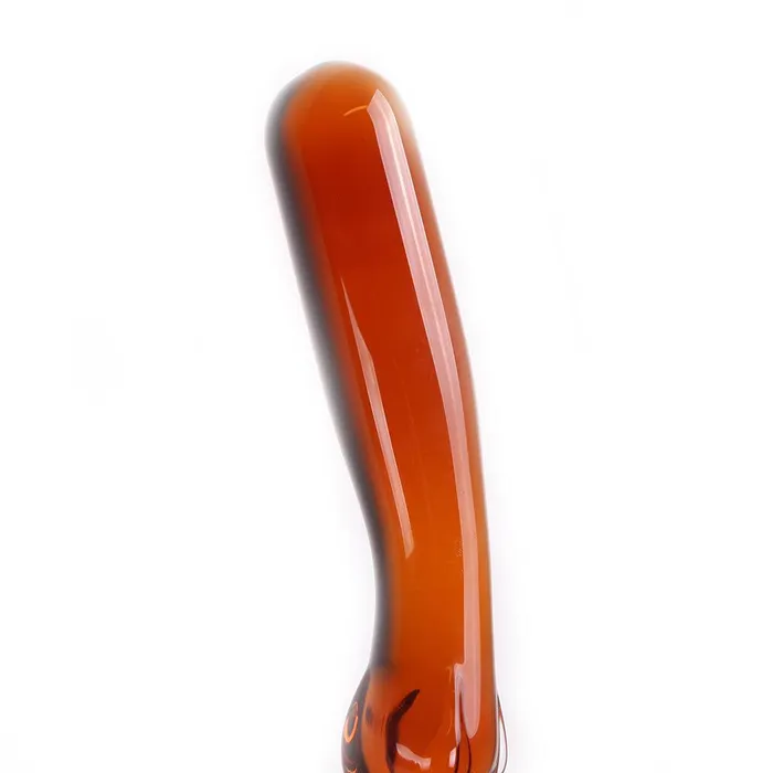 Kiotos Dildos | Kiotos Glass - Glazen Dildo Curves - Blauw/amber