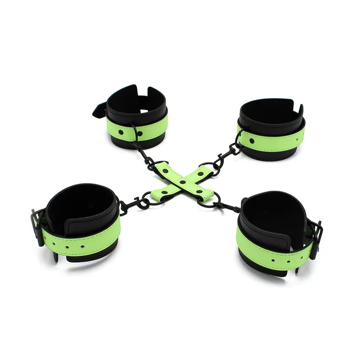 Kiotos Female Sex Toys Kiotos Glow in the Dark Boeienset Polsboeien Handboeien en Hogtie Set