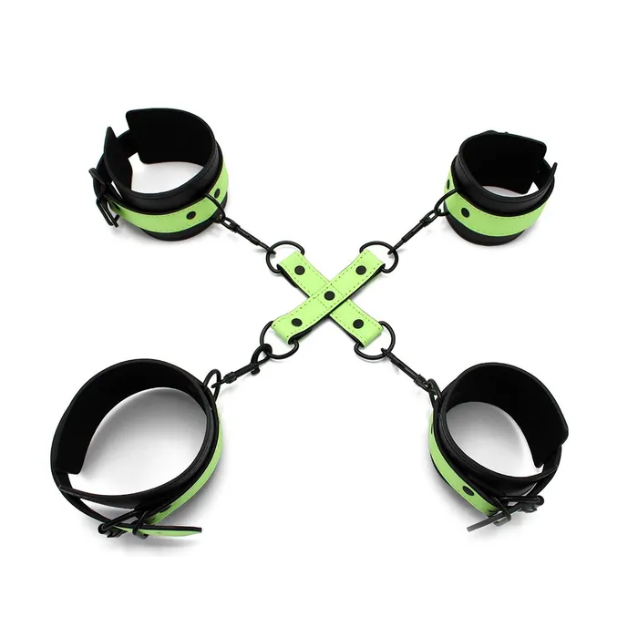 Kiotos Female Sex Toys | Kiotos - Glow in the Dark - Boeienset - Polsboeien Handboeien en Hogtie Set