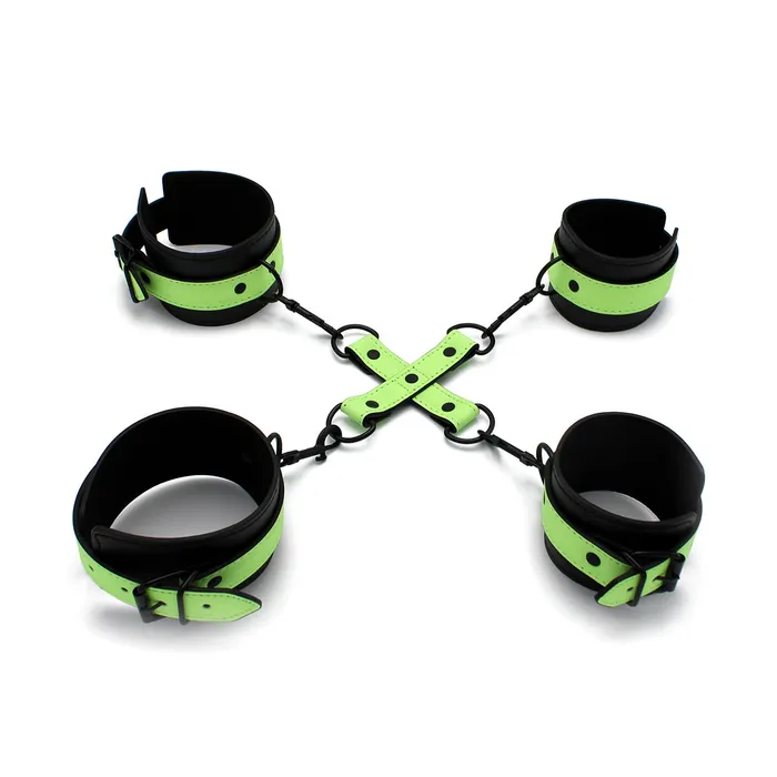 Kiotos Female Sex Toys | Kiotos - Glow in the Dark - Boeienset - Polsboeien Handboeien en Hogtie Set