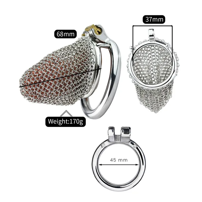 Kiotos Kiotos Steel - Kuisheidskooi Metalen Mesh Gaas - RVS - Verkrijgbaar in Vier maten | Female Sex Toys