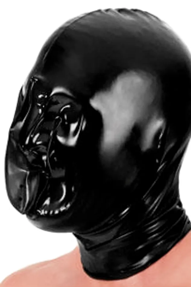 Latex Rebreather Hood Chez Noir Vibrators