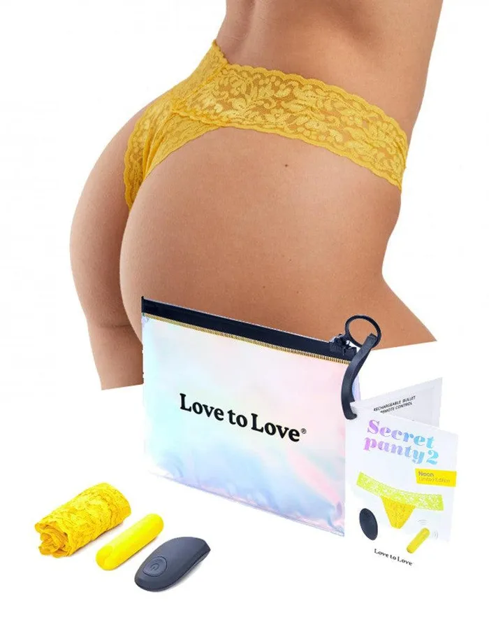 Love to Love Love to Love Vibrerend Slipje Secret Panty 2 Geel Vibrators