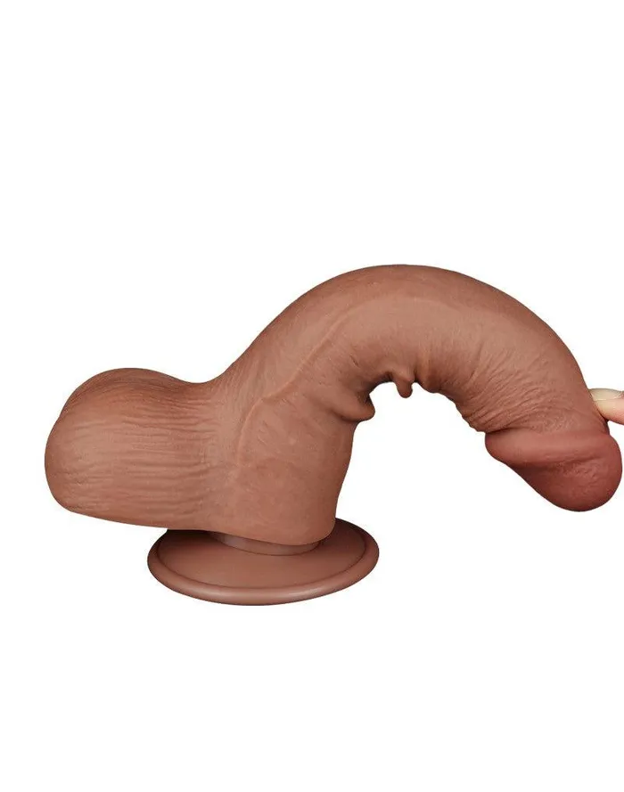 Lovetoy - Dildo Met Sliding Skin Technologie - 19.5 x 3.7 cm - Verwijderbare Zuignap - Medium Huidskleur | Lovetoy Dildos