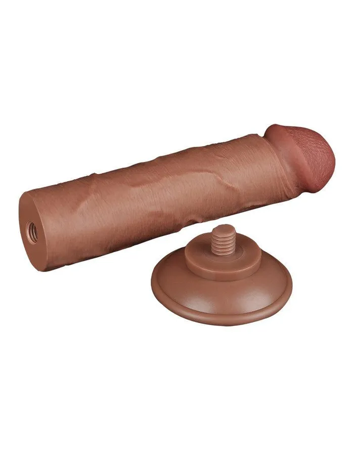 Lovetoy - Dildo Met Sliding Skin Technologie - 20.8 x 3.8 cm - Verwijderbare Zuignap - Medium Huidskleur | Lovetoy Dildos