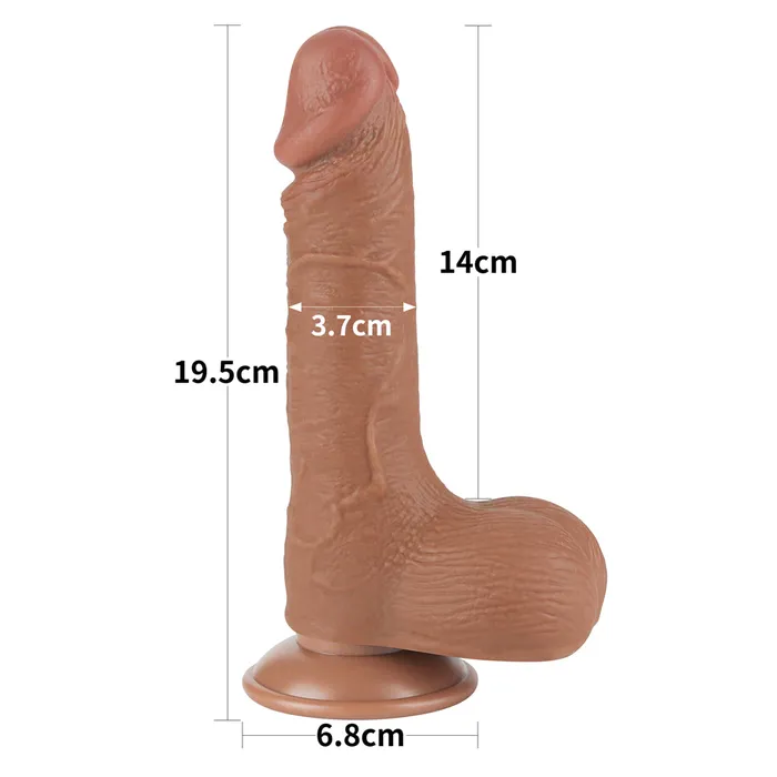 Lovetoy Female Sex Toys | Fallo Mulatto Super Realistico con Pelle Scorrevole come un Membro Vero - 7.5''