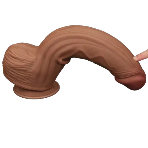 Lovetoy Female Sex Toys | Fallo Super Realistico con Pelle Scorrevole - 12'' Mulatto 31 cm Ø 6.2 cm