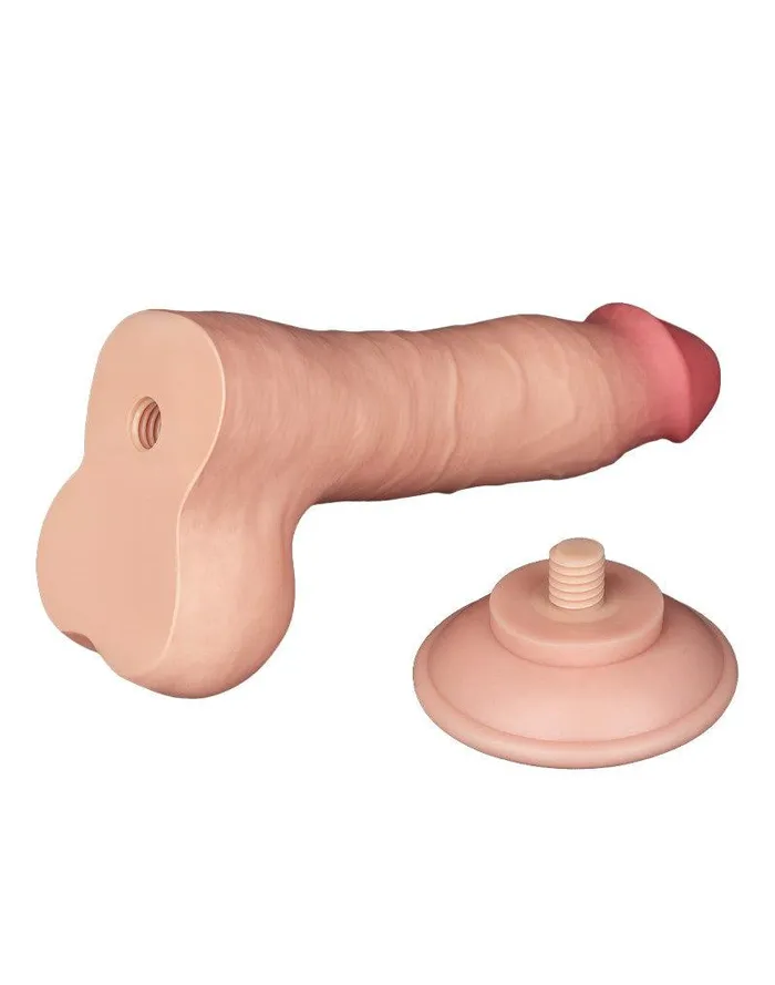 Lovetoy LoveToy - Dildo - Glijdende Huid Dildo - Lengte 20 cm - Diameter 3.9 cm - Lichte Huidskleur | Dildos