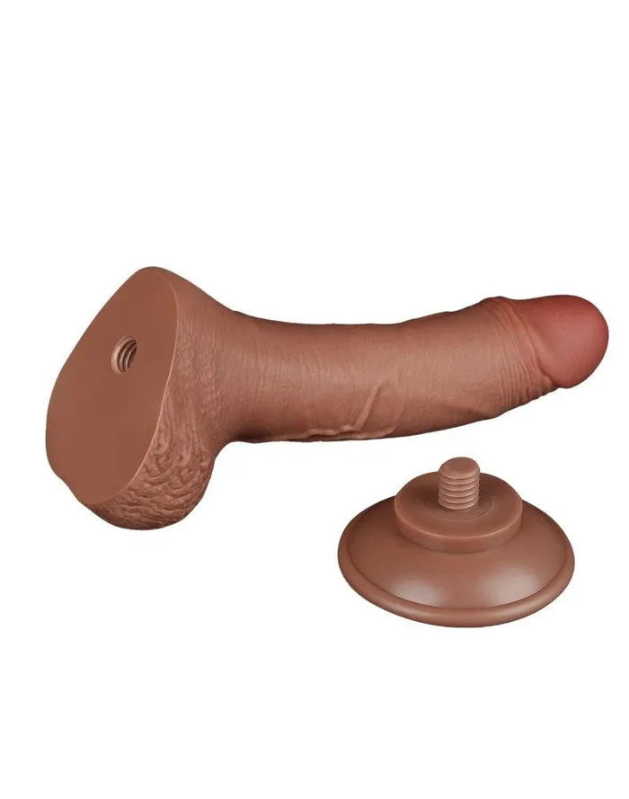 Lovetoy Lovetoy - Dildo Met Sliding Skin Technologie - 19.5 x 3.5 cm - Verwijderbare Zuignap - Medium Huidskleur | Dildos