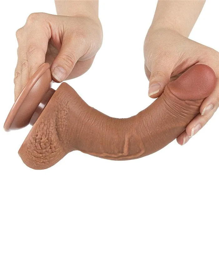 Lovetoy Lovetoy - Dildo Met Sliding Skin Technologie - 19.5 x 3.5 cm - Verwijderbare Zuignap - Medium Huidskleur | Dildos