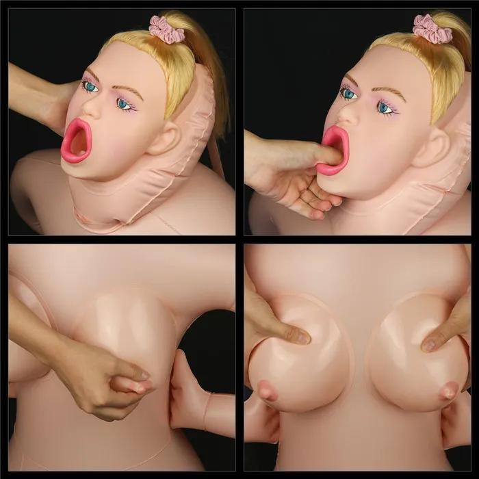 Lovetoy Male Sex Toys | Bambola BiondaHorny Cowgirl Doll - Volto in 3D, Capelli e Inserti Super Realistici in Silicone