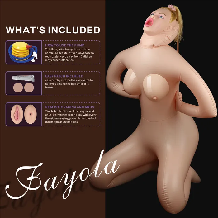 Lovetoy Male Sex Toys | Bambola BiondaHorny Cowgirl Doll - Volto in 3D, Capelli e Inserti Super Realistici in Silicone