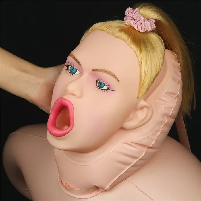 Lovetoy Male Sex Toys | Bambola BiondaHorny Cowgirl Doll - Volto in 3D, Capelli e Inserti Super Realistici in Silicone