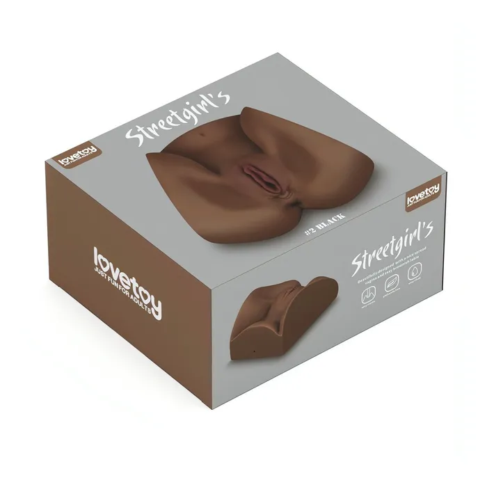 Lovetoy Male Sex Toys | Streetgirl's  No. 2 – Masturbatore Super Realistico e Morbido con Canali Anale e Vaginale Extra Stimolante – Nero