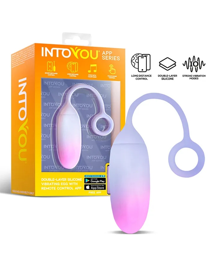 Male Sex Toys | Intoyou Intoyou - Vibrerend Eitje met App Control - Blauw/Paars