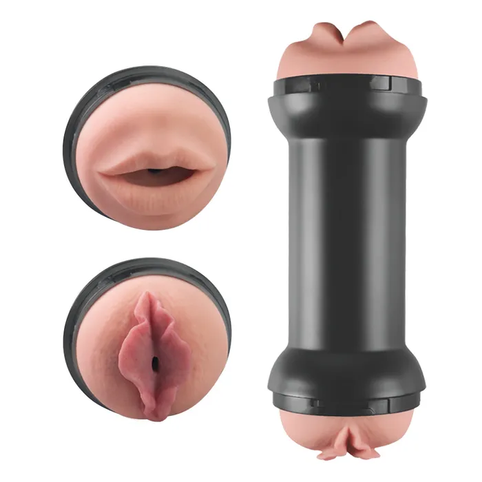 Male Sex Toys Lovetoy Training Master Double Side Stroker Pussy and Mouth Flesh