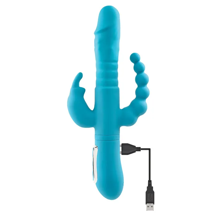 Masturbatore Doppia Penetrazione Adam & Eve Rabbit Azzurro | Adam & Eve Female Sex Toys