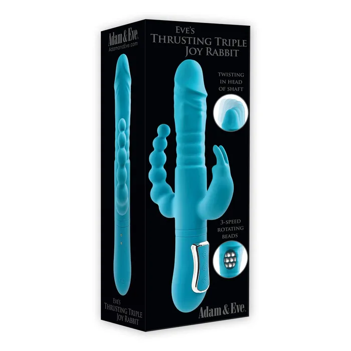 Masturbatore Doppia Penetrazione Adam & Eve Rabbit Azzurro | Adam & Eve Female Sex Toys