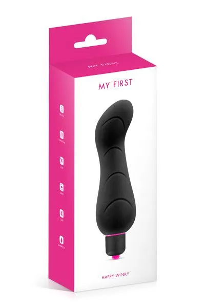 My First - Happy Winky Vibrator - Zwart | My First Female Sex Toys