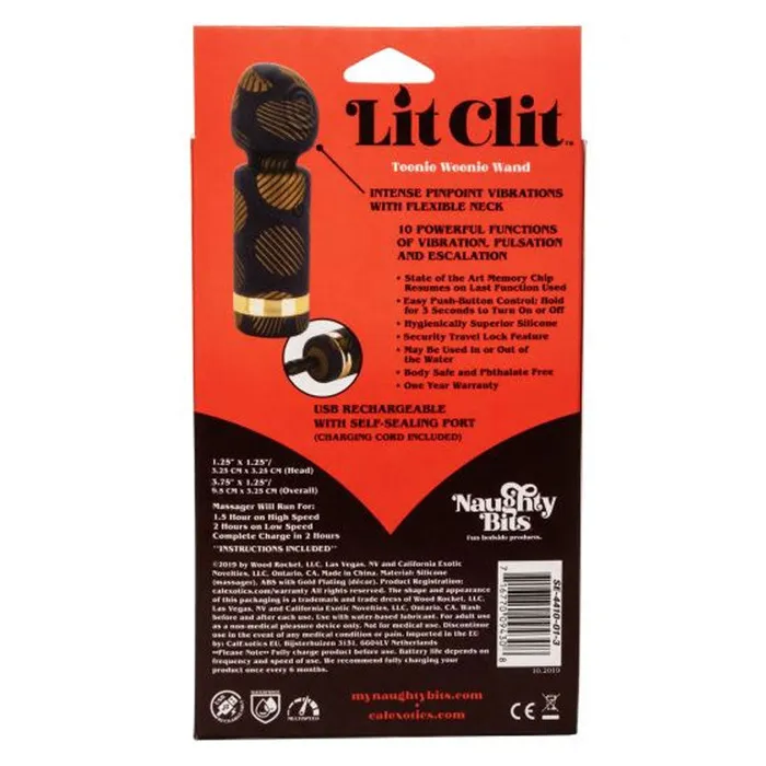 Naughty Bits Lit Clit Teeny Weenie Wand | California Exotic Vibrators