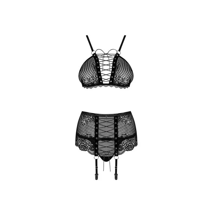 Obsessive Set di Lingerie Obsessive Basitta Nero S/M | Anal