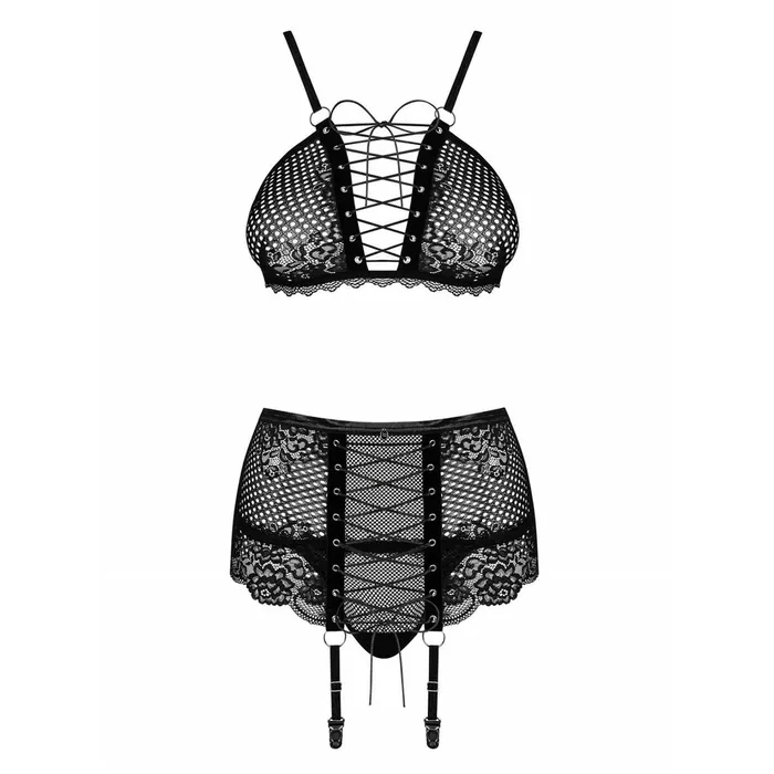 Obsessive Set di Lingerie Obsessive Basitta Nero S/M | Anal