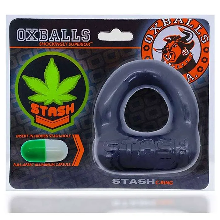 Oxballs Male Sex Toys Stash Cockring With Aluminum Capsul Insert