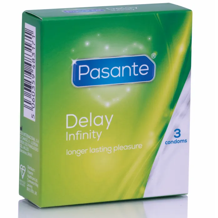 Pasante Vibrators Profilattici Delay Infinity Confezione da 3 pezzi