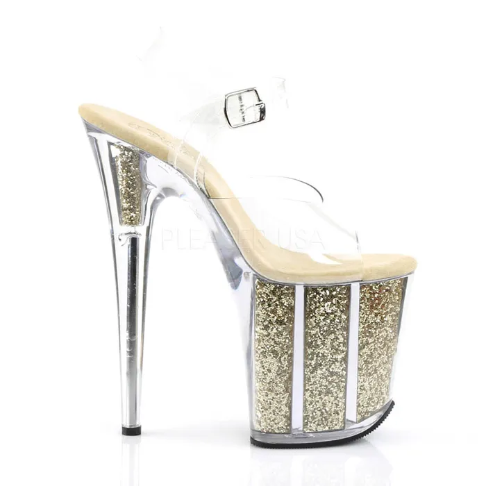 Pleaser Vibrators | FLAMINGO-808 Glitter Heel