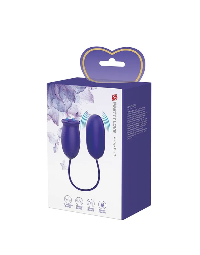 Pretty Love - Daisy Youth - Vibrerend Eitje En Clit Likker - Paars | Pretty Love Vibrators