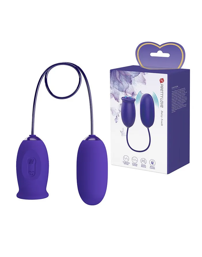 Pretty Love - Daisy Youth - Vibrerend Eitje En Clit Likker - Paars | Pretty Love Vibrators