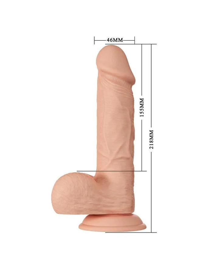 Pretty Love Dildos | Pretty Love - Bahamut - Dildo - Realistische Vibrerende Dildo - Lengte 21.8 cm - Lichte Huidskleur - Geeft Levensechte Ervaring